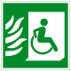 Пиктограмма Эвакуационные пути для инвалидов, направо, ПВХ